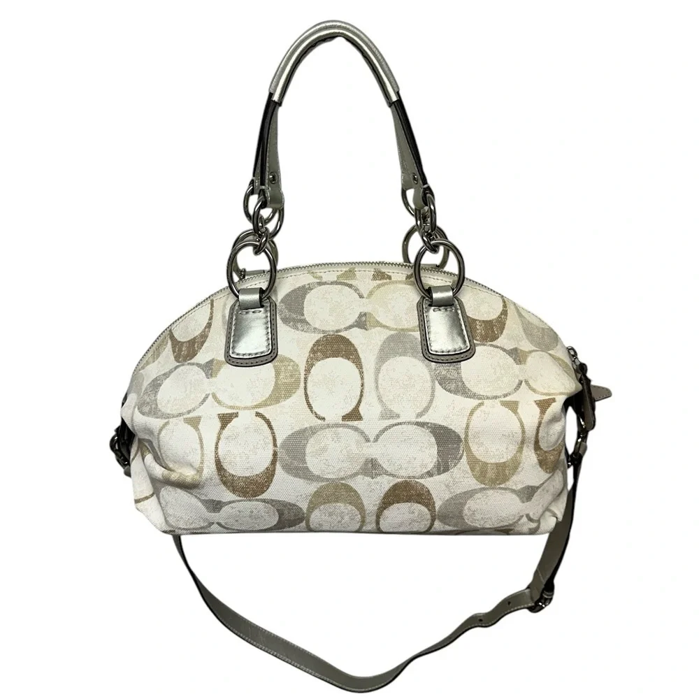 Coach Kristin Signature Dome Sequin Satchel Shoulder Bag #19338